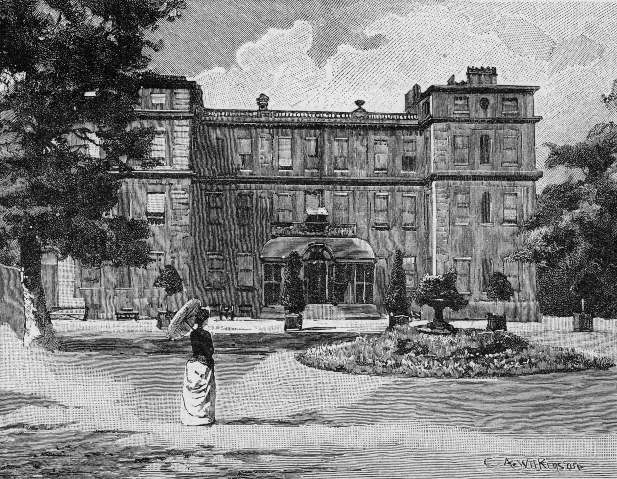 Marlborough House, ze zahrady, 1863 od C.A. Wilkinson