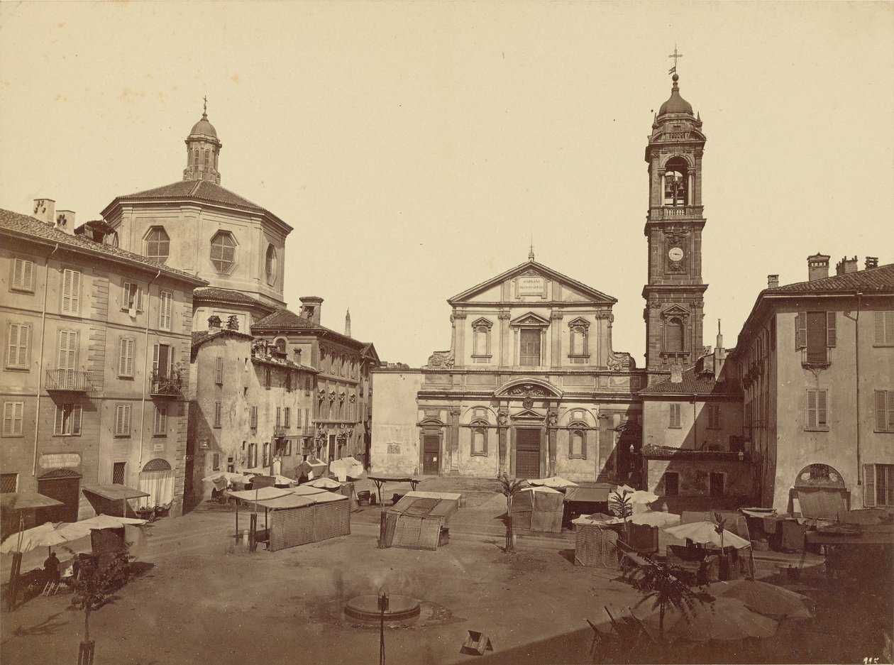 Pohledy na Milán: Piazzo Santo Stefano od C.D. Wagner
