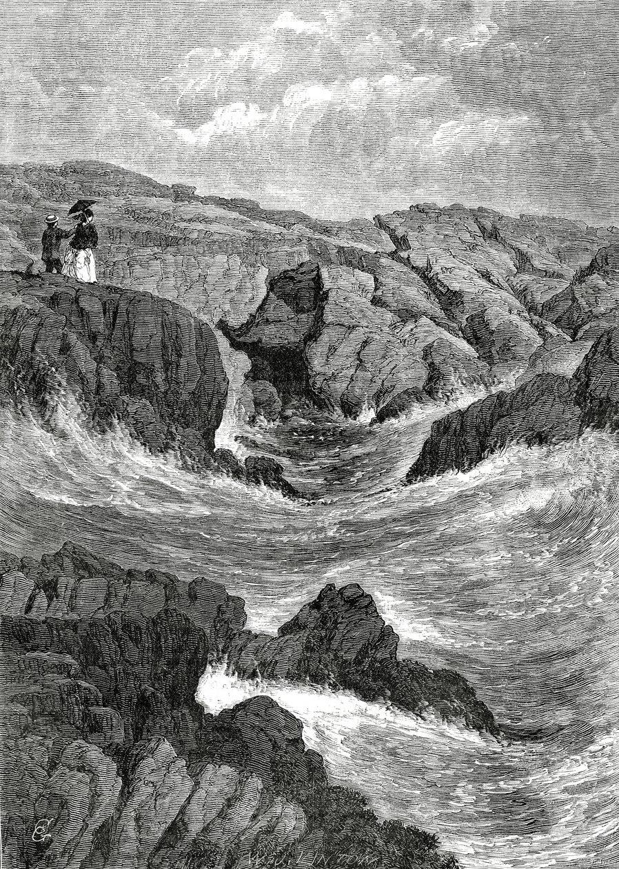 The Spouting Cave, Newport, Rhode Island, USA, 4. května 1872 od C.G. Griswold