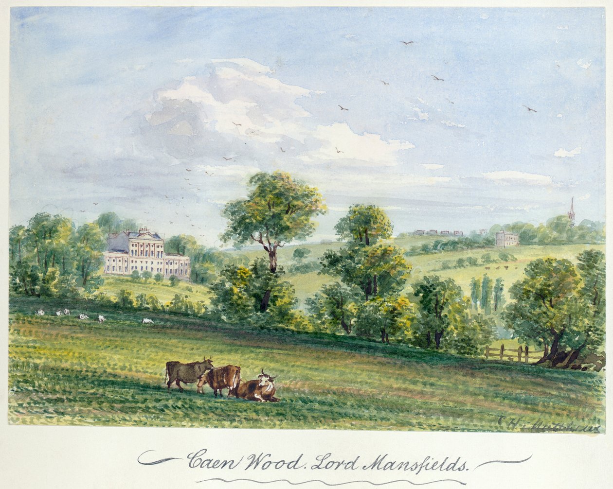 Kenwood, House, Hampstead, Londýn, 1850 od CH Matthews
