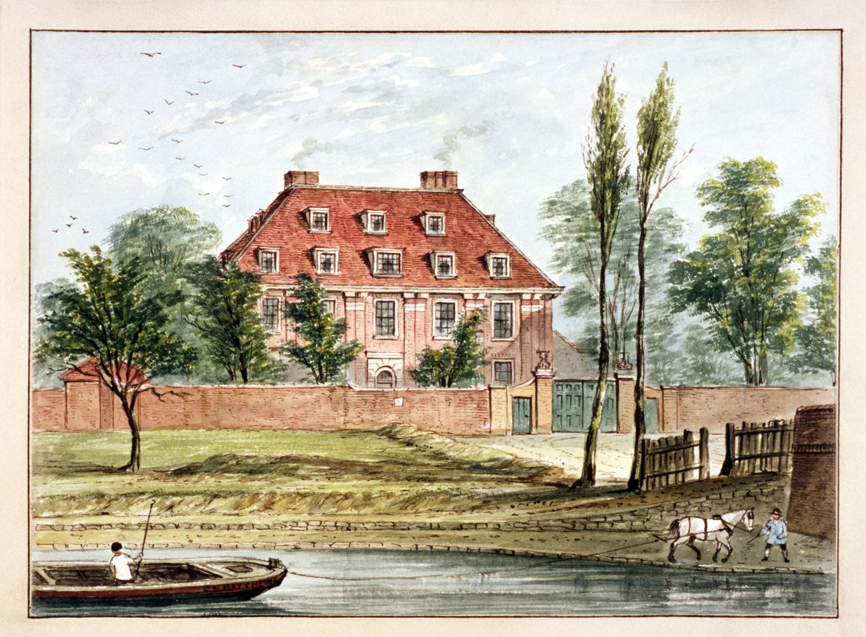 Pohled na Baumes House, Hoxton, Londýn, c1825 od CH Matthews