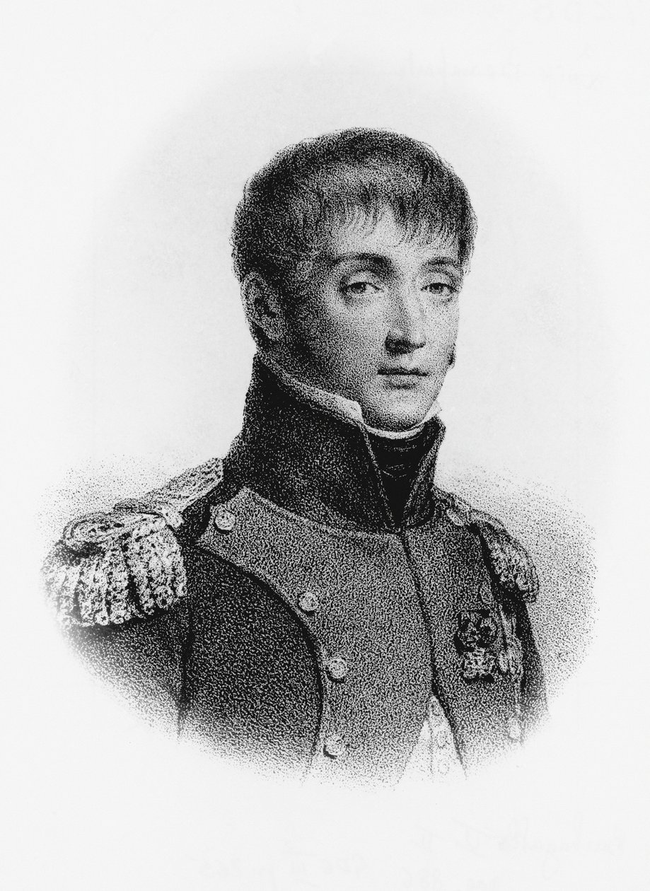 Portrét Louise Bonaparta (1778-1846), francouzského vojáka a krále Holandska v letech 1806 až 1810, rytina od J.B. and Brown J. Rowbotham