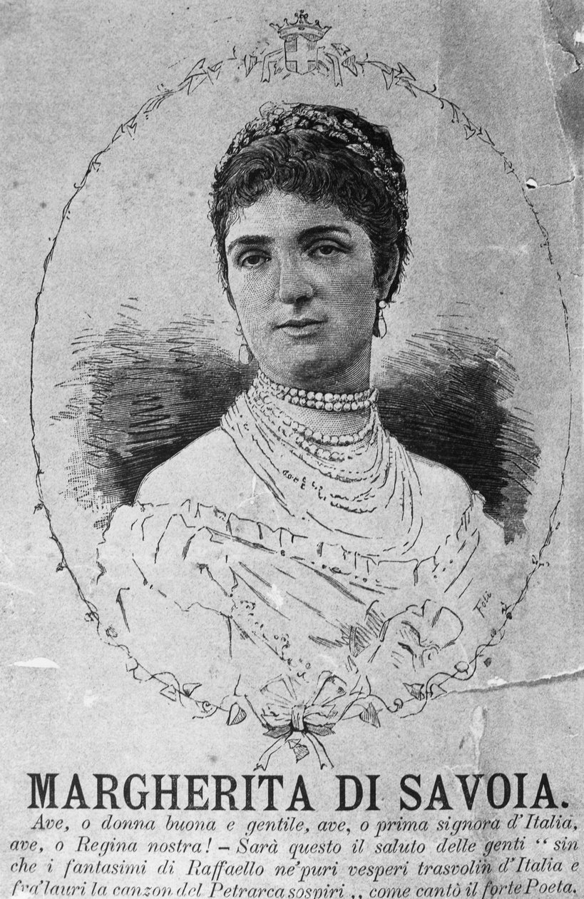 Portrét princezny Margherity Savojské (1851-1926), královny manželky Italského království sňatkem s Umbertem I. od J.B. and Brown J. Rowbotham