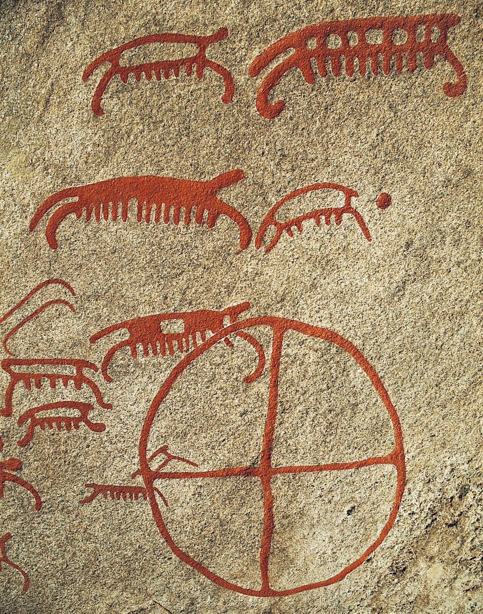 Skalní rytiny Vitlycke, Tanum, Švédsko. od J.B. and Brown J. Rowbotham