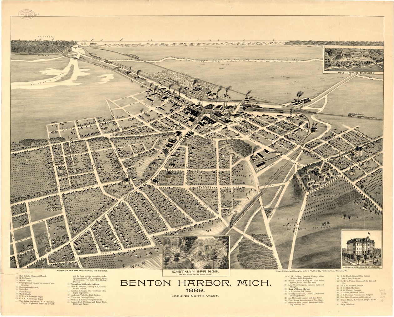 Benton Harbour, Mich., 1889. od C.J. Pauli and Co.
