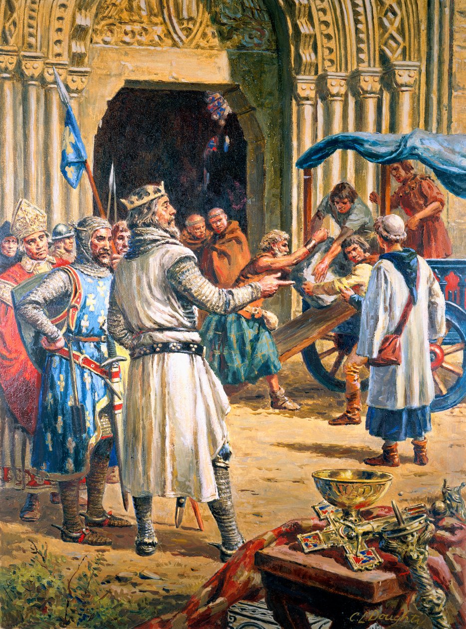 Eduard I. (1239-1307) Kladivo na Skoty (kvaš na papíře) od C.L. Doughty