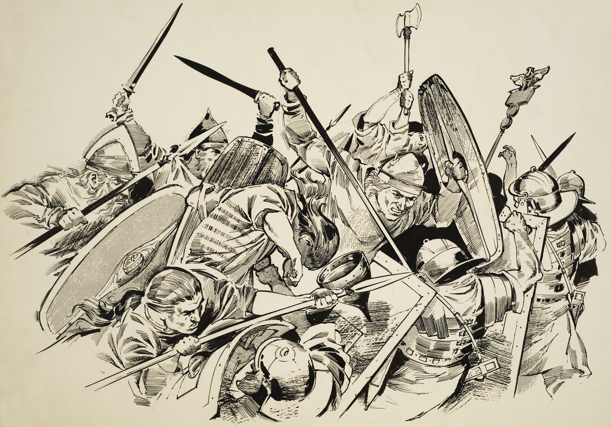 Galové versus Římané (kvaš na papíře) od C.L. Doughty