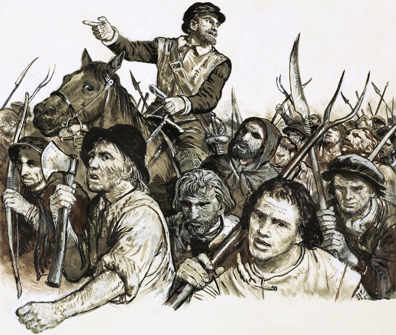 Robert Kett v čele rolnického povstání od C.L. Doughty