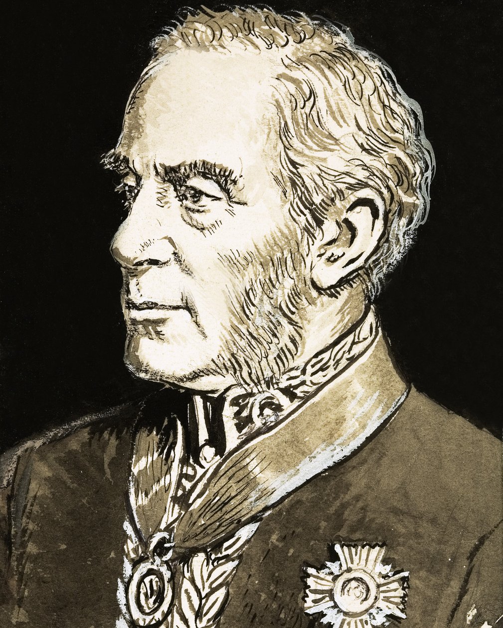 Sir Richard Mayne, ilustrace z knihy "Velcí detektivové od C.L. Doughty
