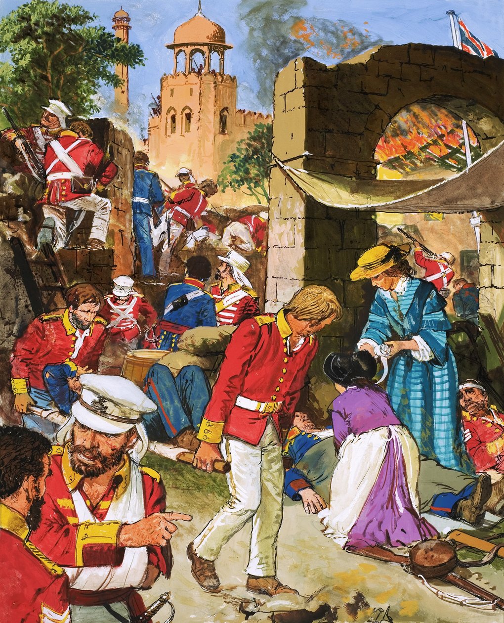 Situace britských sil v Cownpore se den ode dne zhoršovala. od C.L. Doughty