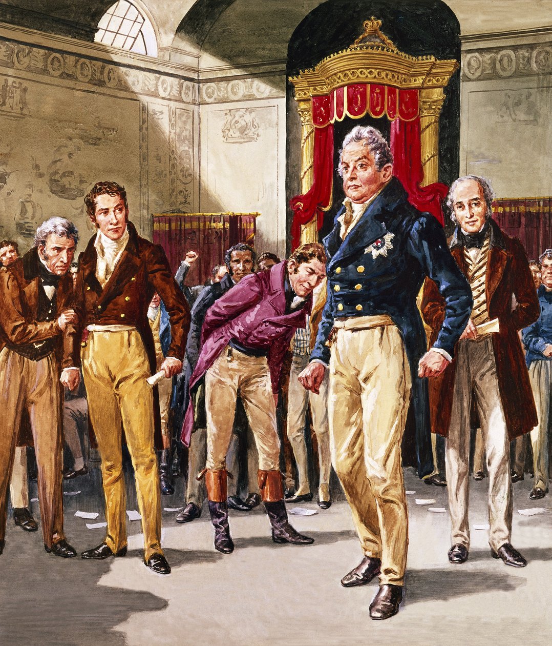 Vilém IV (1765-1837) Triumf reformátorů (kvaš na papíře) od C.L. Doughty