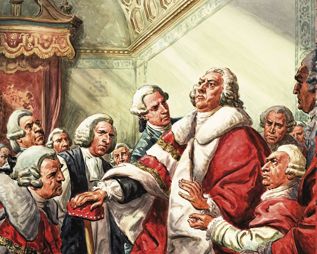 Poslední projev Williama Pitta v parlamentu v roce 1778 od C.L. Doughty
