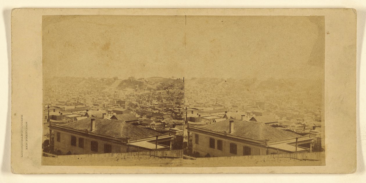 Panoramatický pohled na San Francisco - č. 8. Pořízeno z rohu ulic Sacramento a Taylor. od C.L. Weed