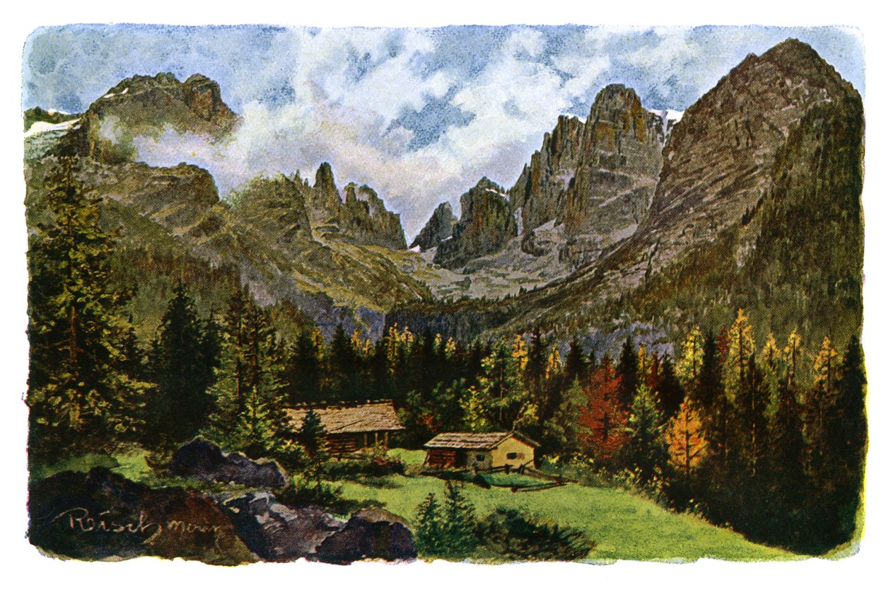 Jezero Nambino a Brentagroup, Tyrolsko, 1901 od CM Reisch