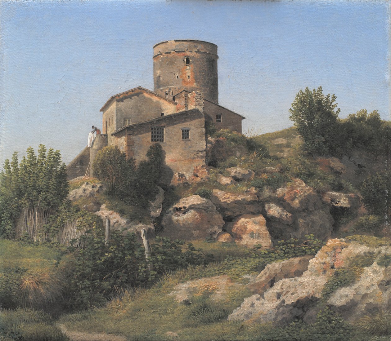 Budova poblíž Tor di Quinto mimo Řím od Christoffer Wilhelm Eckersberg