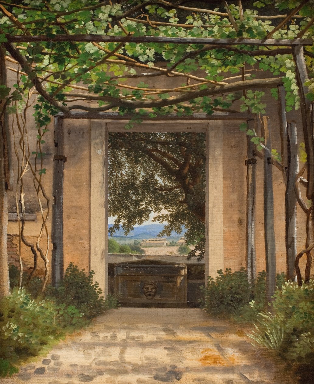 Pergola, Itálie od Christoffer Wilhelm Eckersberg