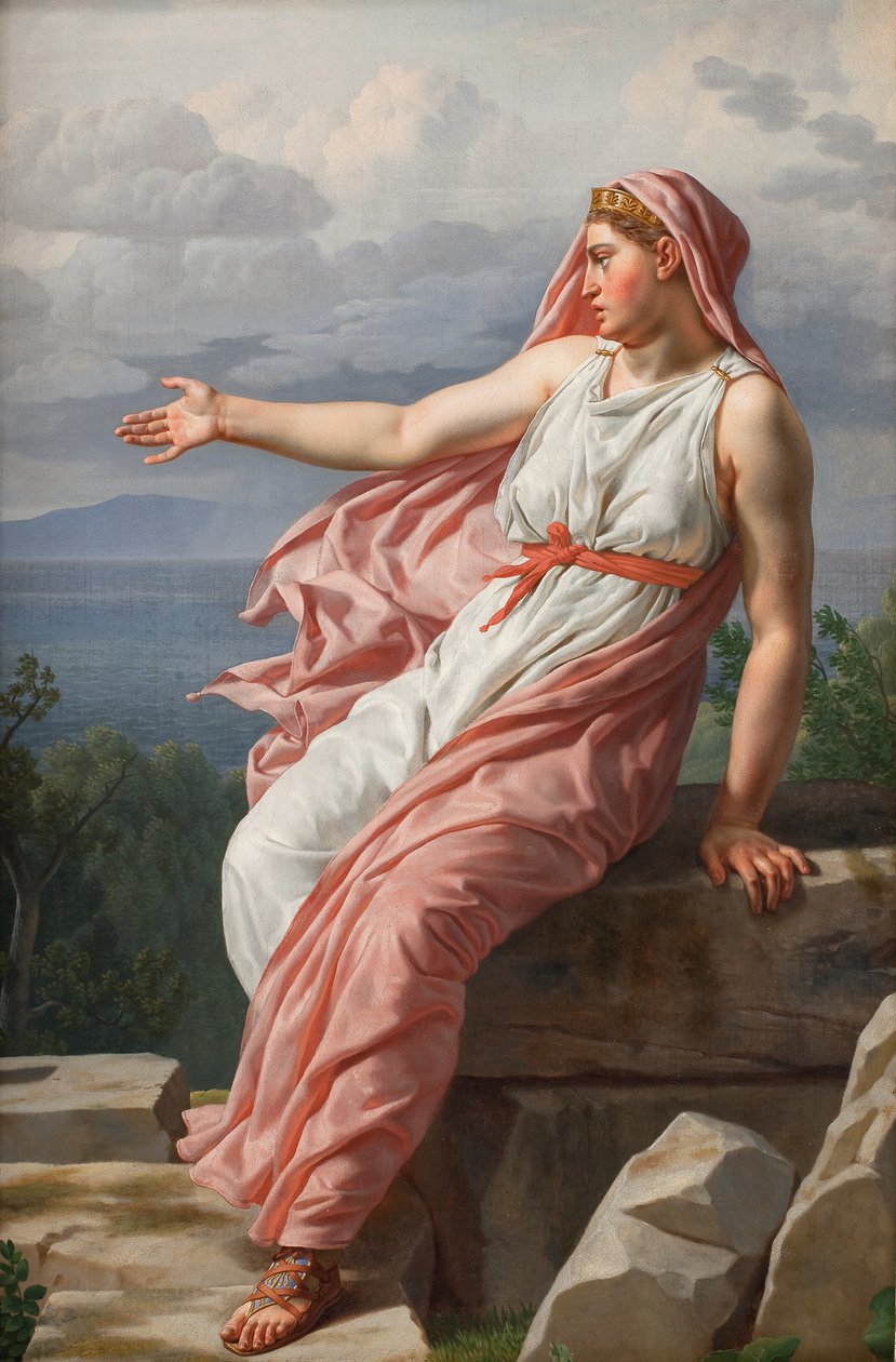 Alcyone se loučí se svým manželem. Z Ovidiových Metamorfóz, Píseň XI od Christoffer Wilhelm Eckersberg