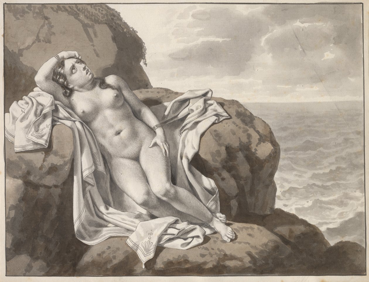 Andromeda připoutaná ke skále od Christoffer Wilhelm Eckersberg