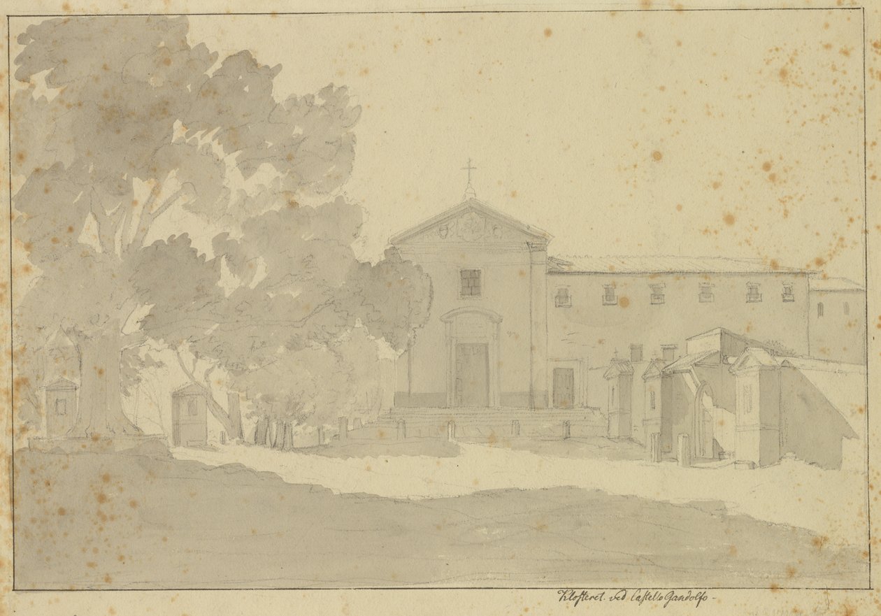 Kapucínský klášter v Castel Gandolfo jihovýchodně od Říma. od Christoffer Wilhelm Eckersberg