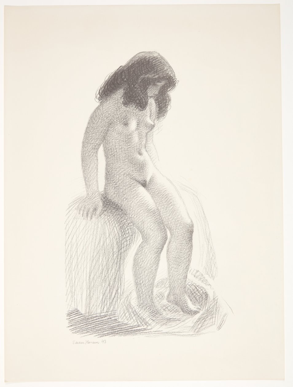 Z předního pokoje. Předběžná studie pro "Lineární perspektiva, deska VI" od Christoffer Wilhelm Eckersberg