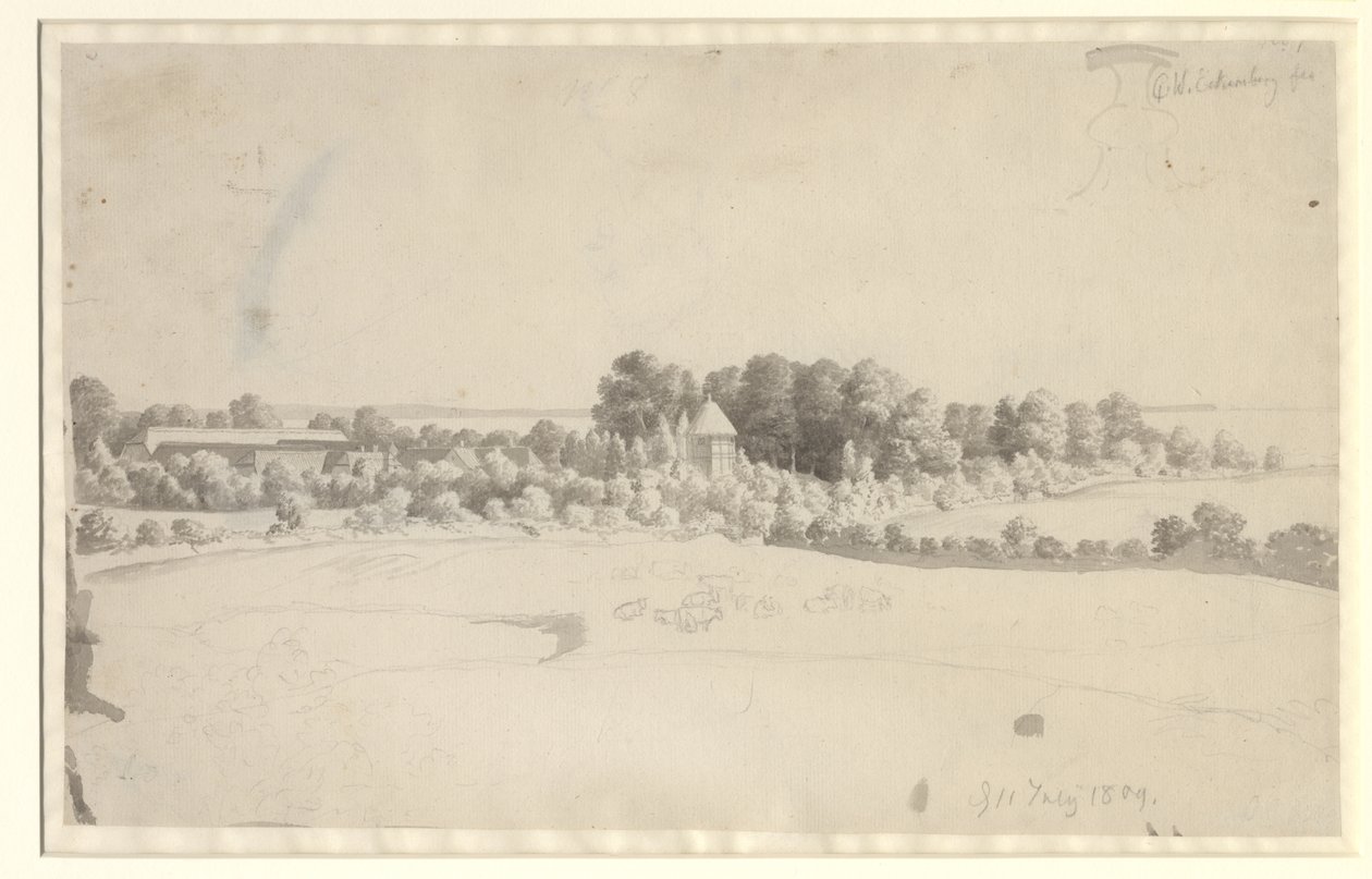 Nordfelt Manor na Møn od Christoffer Wilhelm Eckersberg