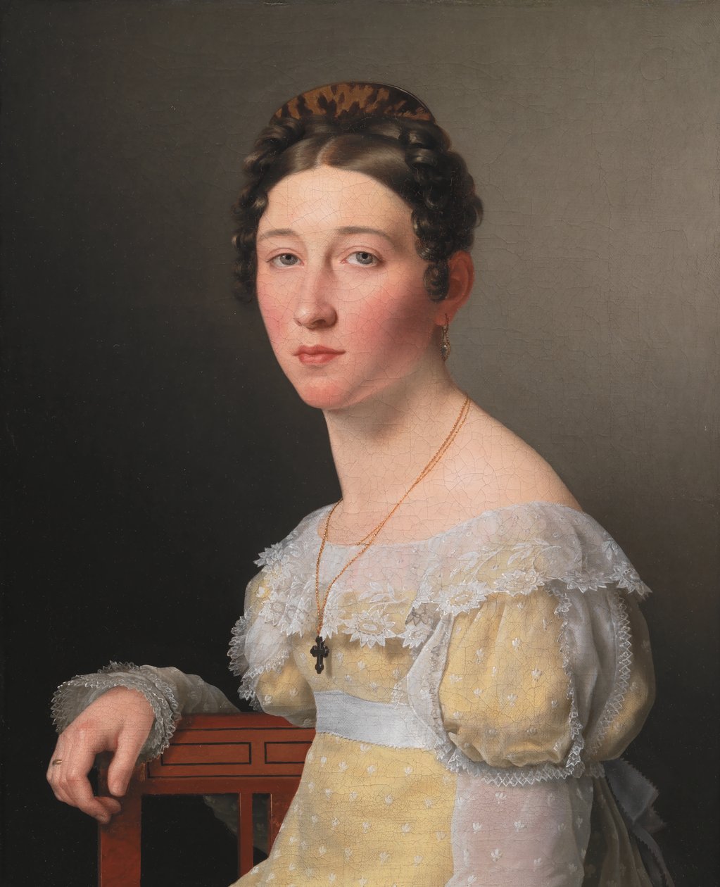Portrét Emilie Henriette Massmann, zasnoubená od Frederika Wilhelma Caspara von Benzon od Christoffer Wilhelm Eckersberg