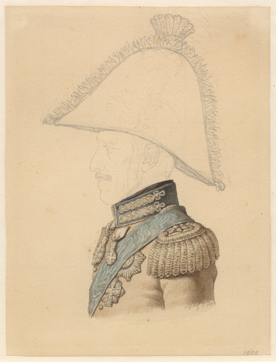 Portrét Frederika VI. z profilu vlevo od Christoffer Wilhelm Eckersberg