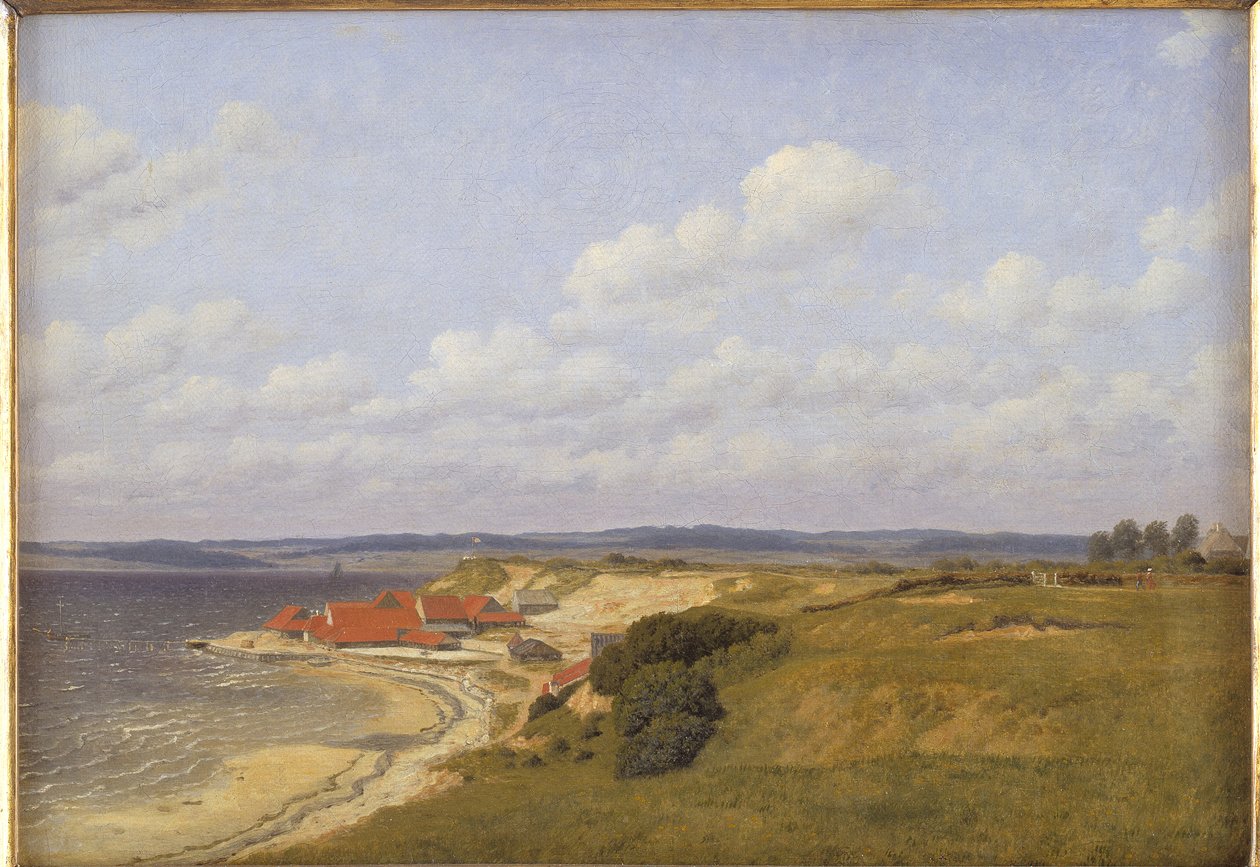Renbjærg Tileworks od Flensburg Fiord od Christoffer Wilhelm Eckersberg