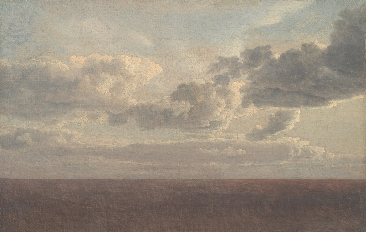 Studie mraků nad mořem od Christoffer Wilhelm Eckersberg