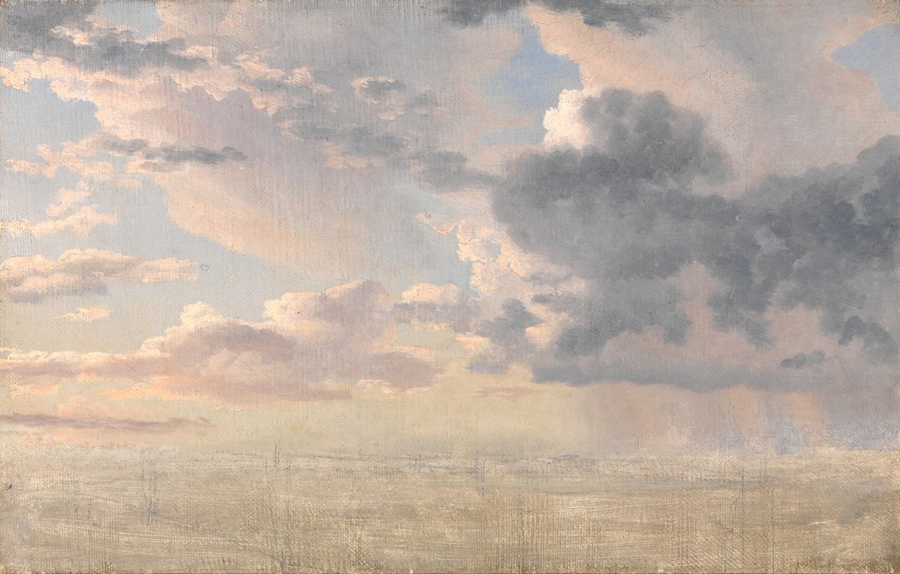 Studie mraků nad zvukem od Christoffer Wilhelm Eckersberg