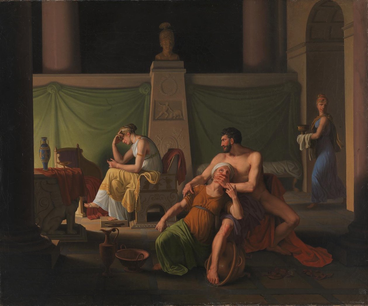 Návrat Odyssea. Scéna z Homérova Odyssea od Christoffer Wilhelm Eckersberg
