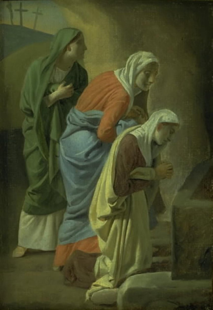 Tři Marie u hrobu Kristova. Studie od Christoffer Wilhelm Eckersberg