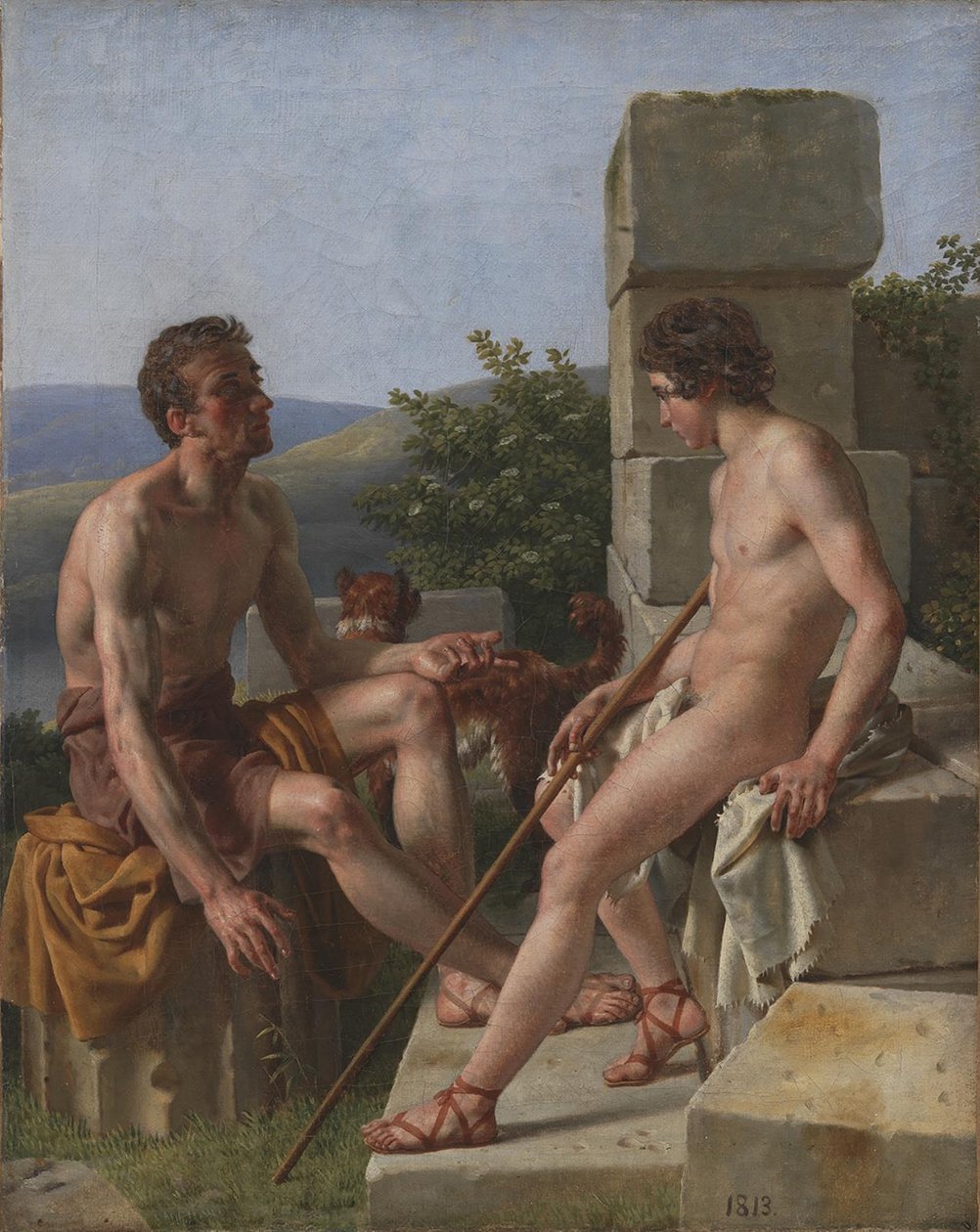Dva pastýři od Christoffer Wilhelm Eckersberg