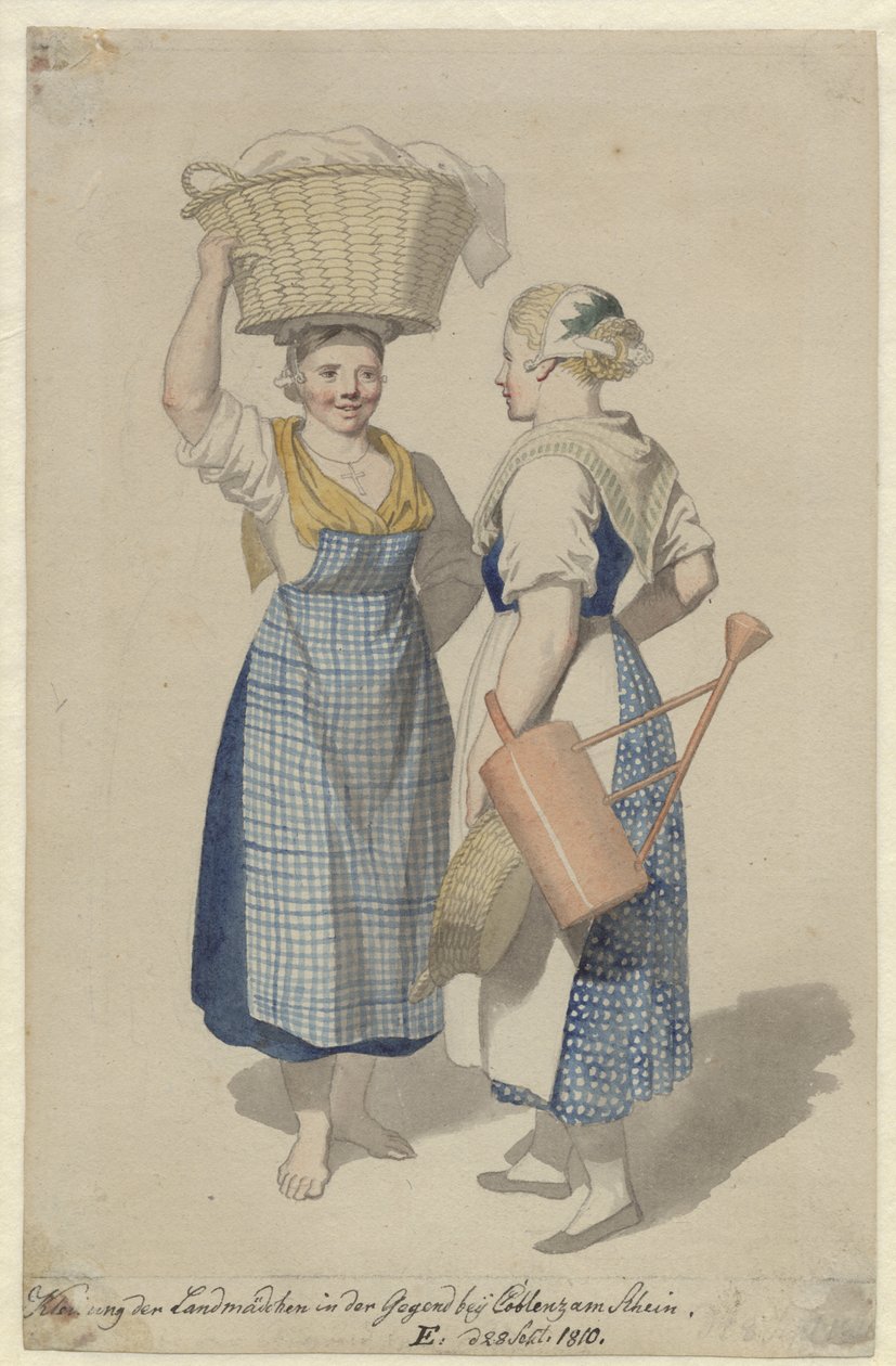 Dvě dívky z regionu Koblenz od Christoffer Wilhelm Eckersberg