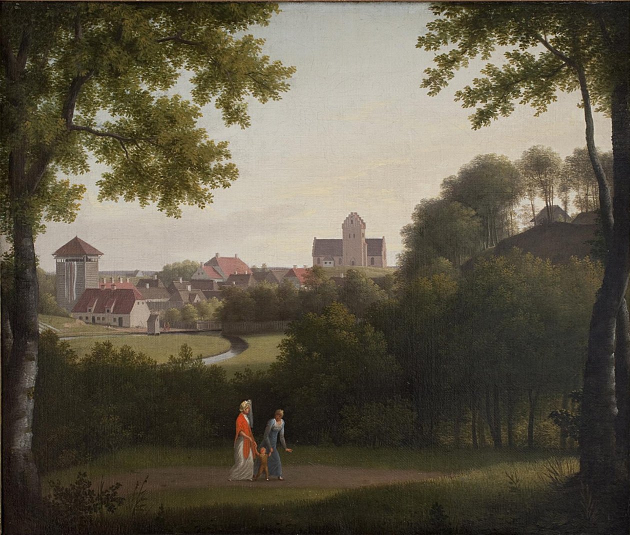 Pohled směrem k Lyngby od Christoffer Wilhelm Eckersberg