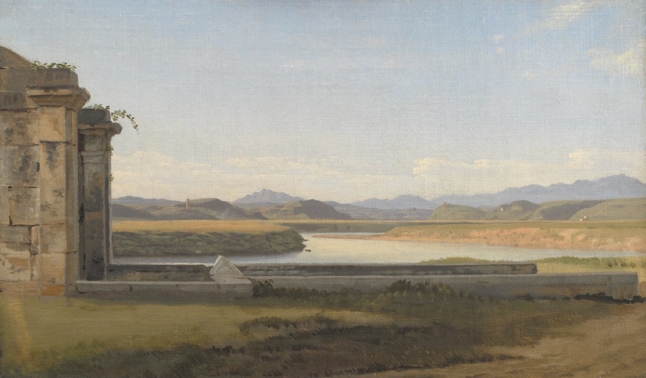 Pohled z Fontana Acetosa, Řím od Christoffer Wilhelm Eckersberg