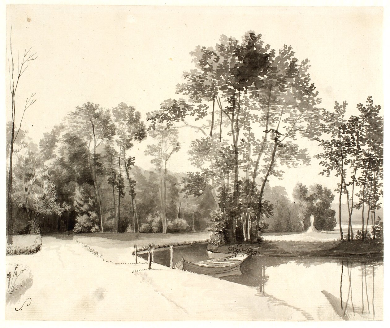 Pohled do zahrady Sanderumgaard od Christoffer Wilhelm Eckersberg