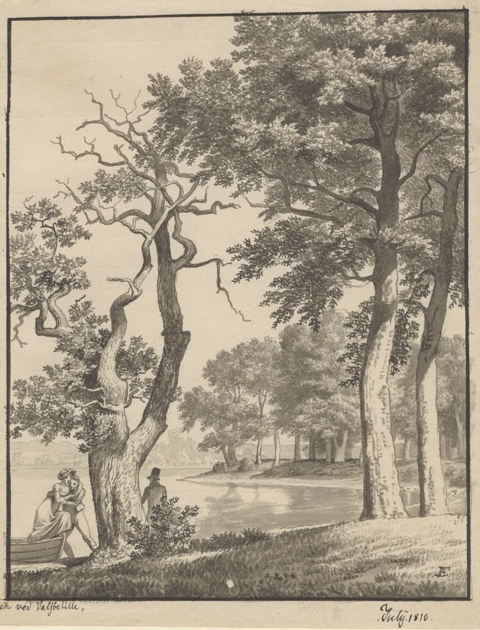 Ostrov ve Valsøelille, červenec 1810 od Christoffer Wilhelm Eckersberg