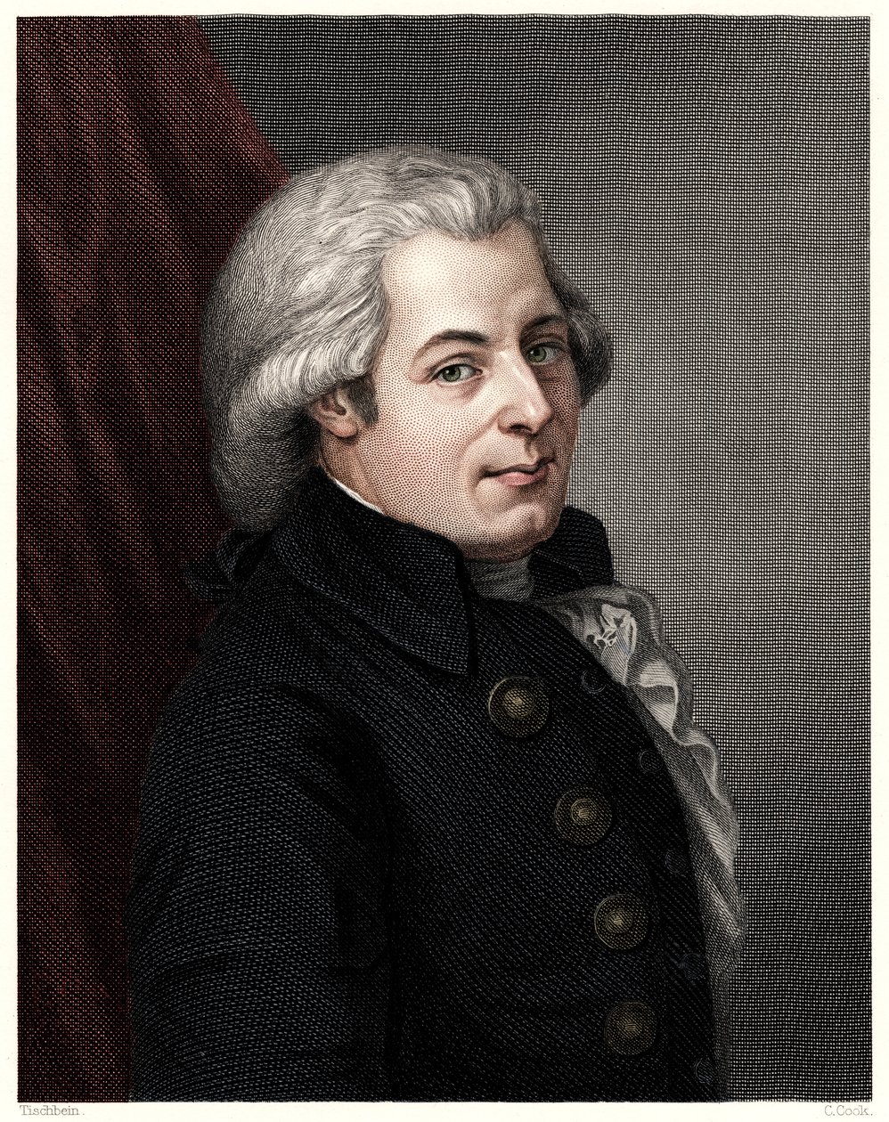 Mozart, c1777, 19. století. od C. Cook