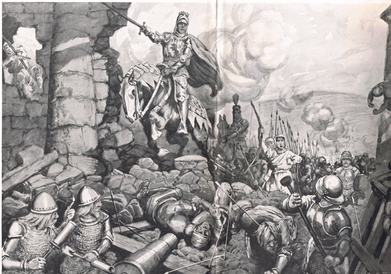 Henry V at the Siege of Harfleur, ilustrace z 