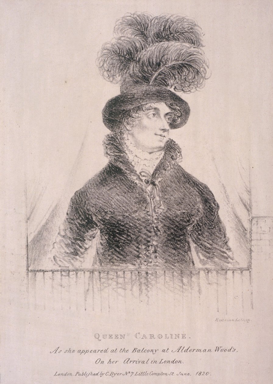 Caroline, choť Jiřího IV, 1820 od C Dyer