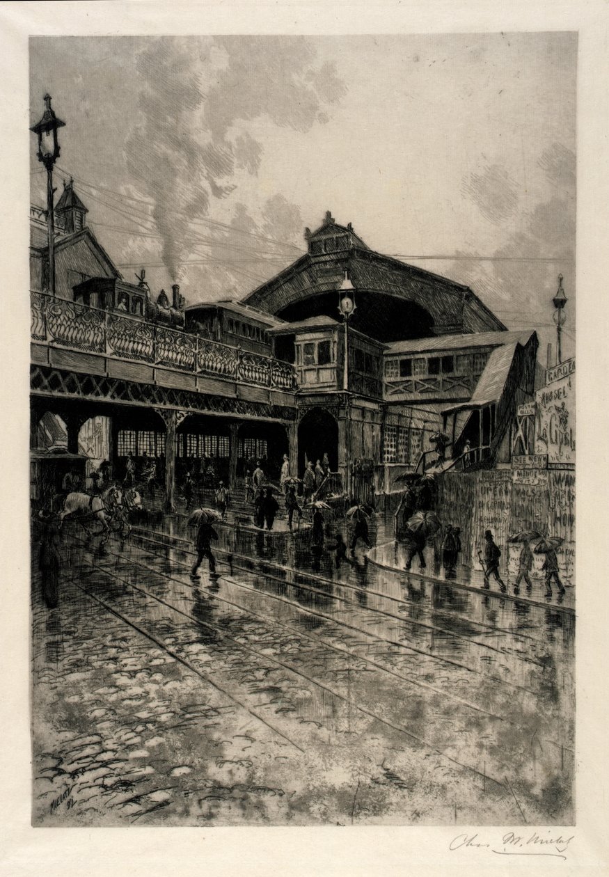 Vchod na Brooklynský most od C. F. William Mielatz