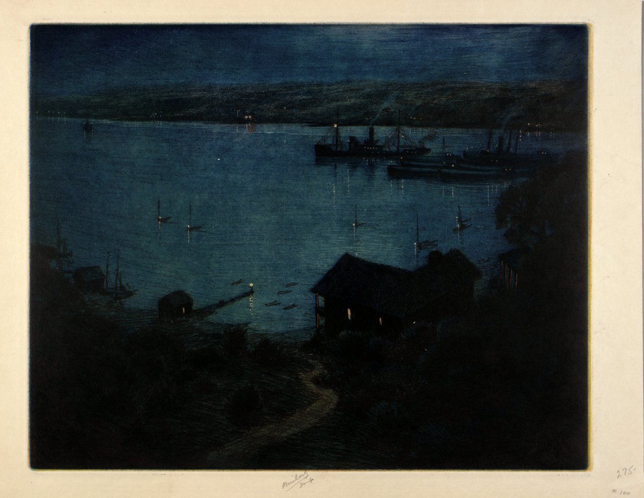Měsíční světlo - řeka Hudson od C. F. William Mielatz