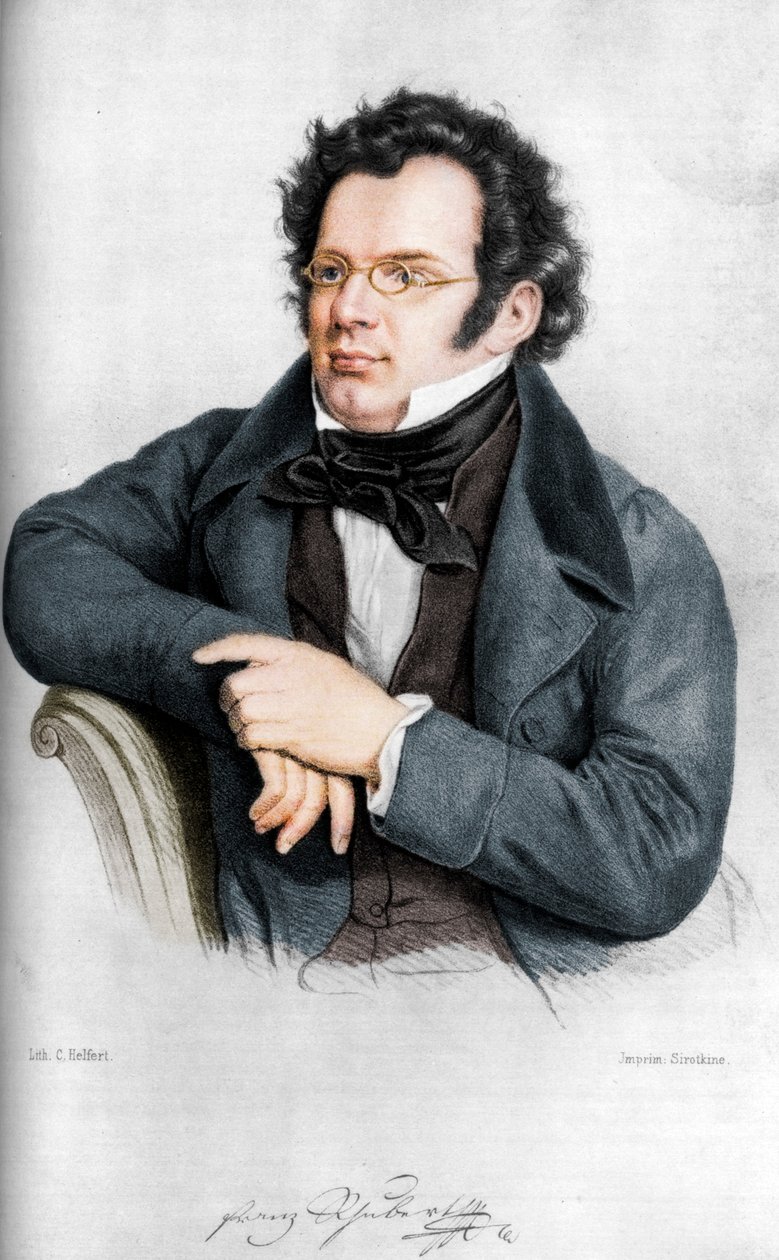 Franz Peter Schubert 1797-1828, rakouský skladatel od C Helfert