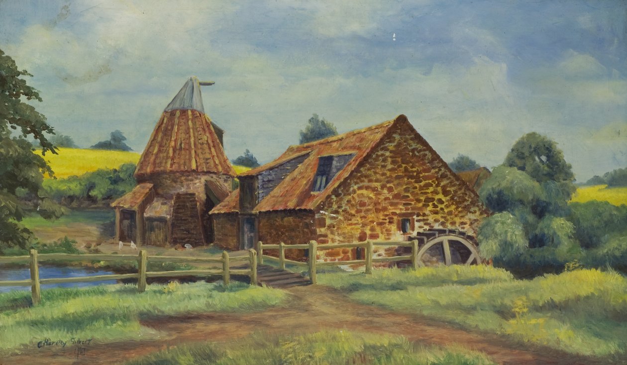 Preston Mill, North Berwick, 1947 od C. Hersley Gilbert