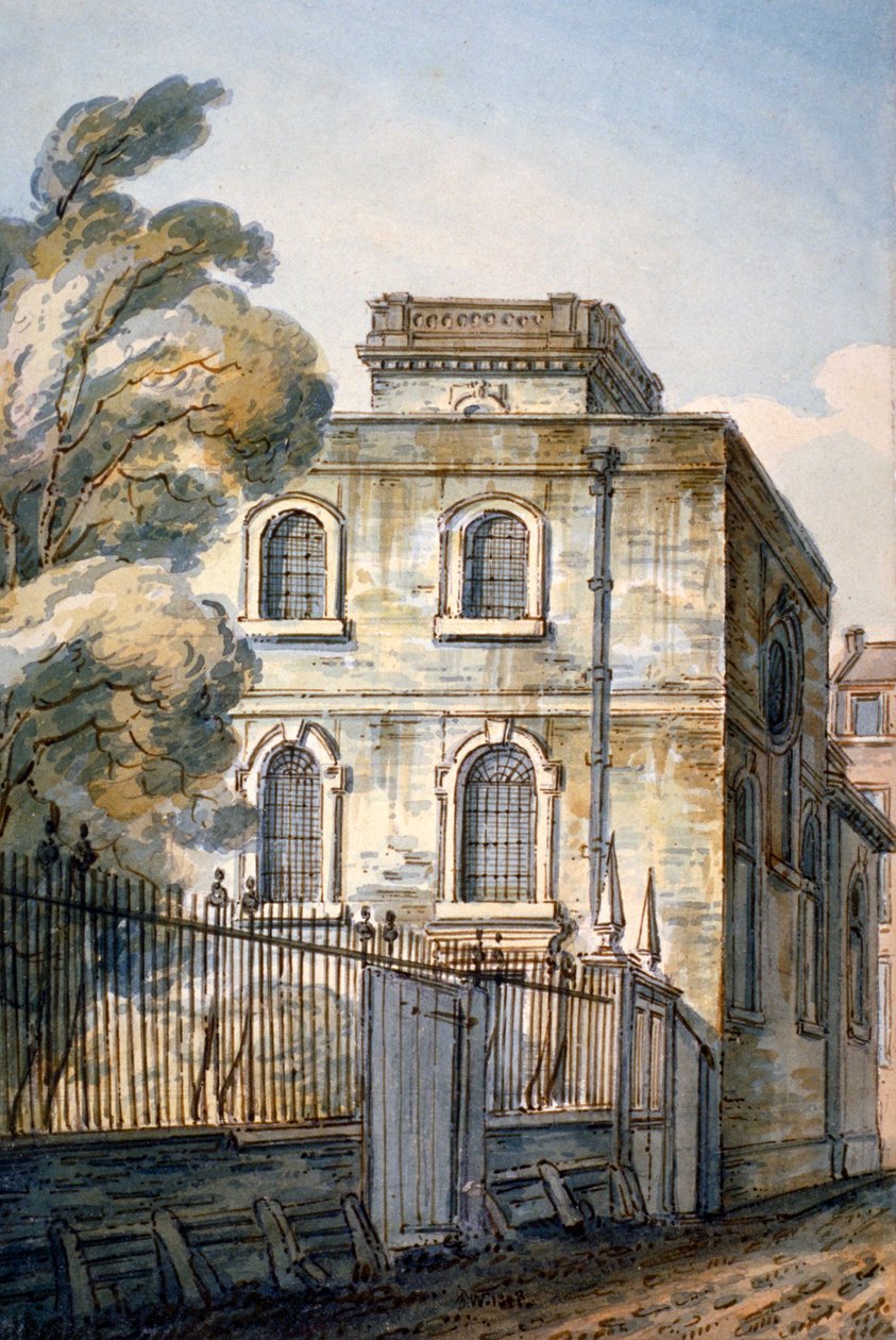 Church of All Hallows the Great, Upper Thames Street, Londýn, 1813 od C John M Whichelo