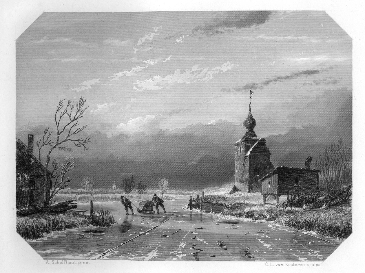 Zima 1740, Nizozemsko, c1870 od Domenico del Barbiere