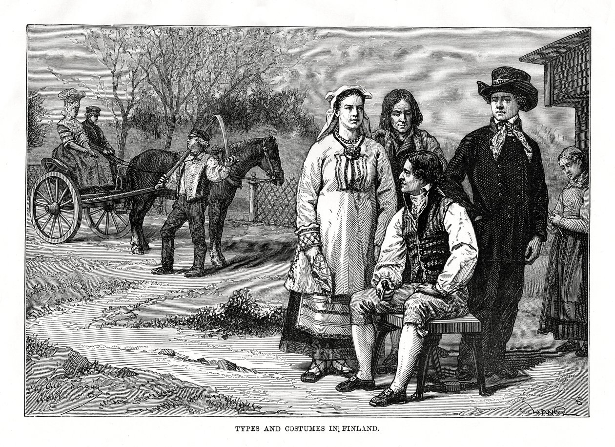 Typy a kostýmy ve Finsku, 1879 od C. Laplante
