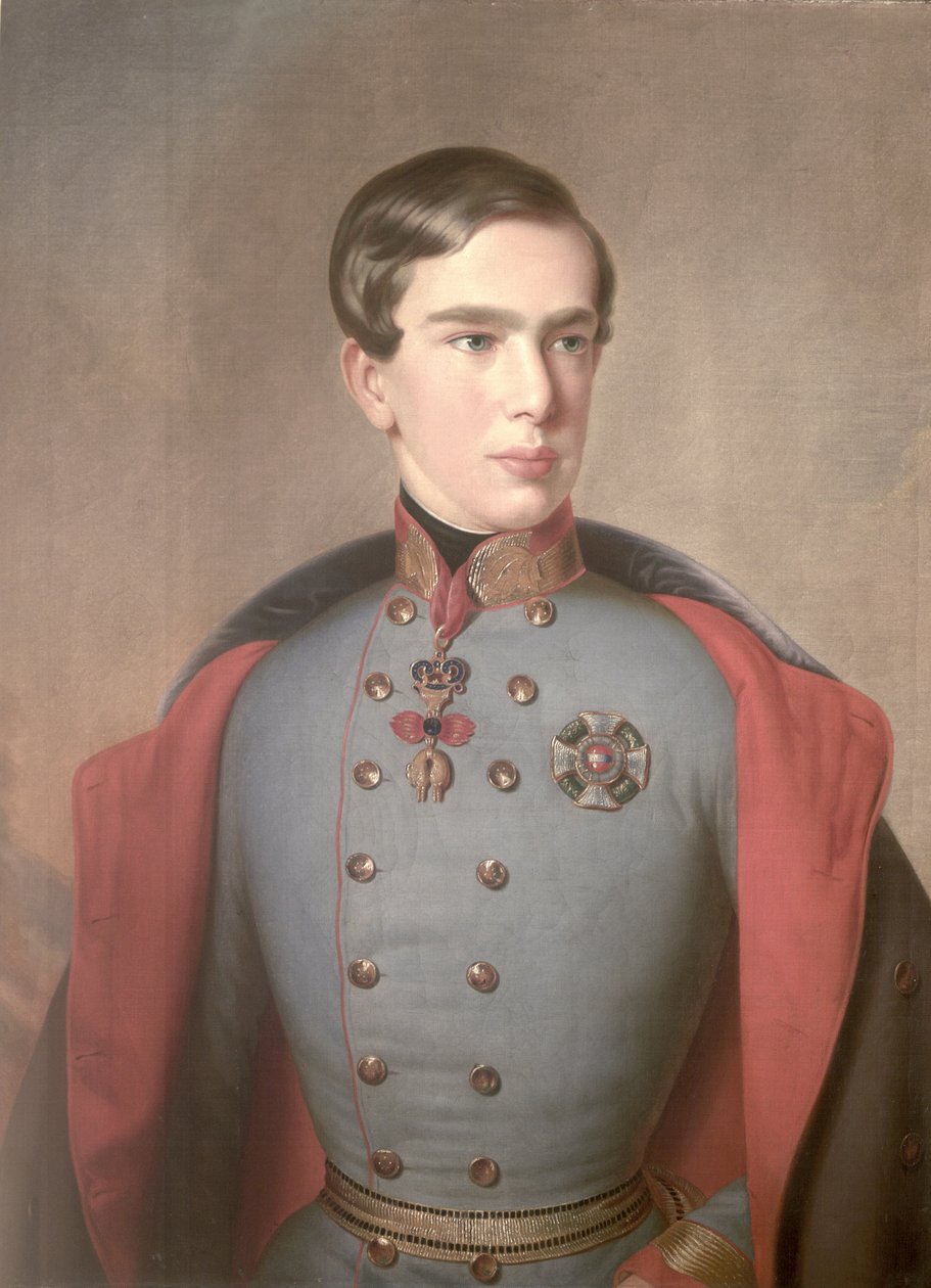 Portrét rakouského císaře Františka Josefa (1830-1916) ve věku 20 let, 1850 od C. Lemmermayer