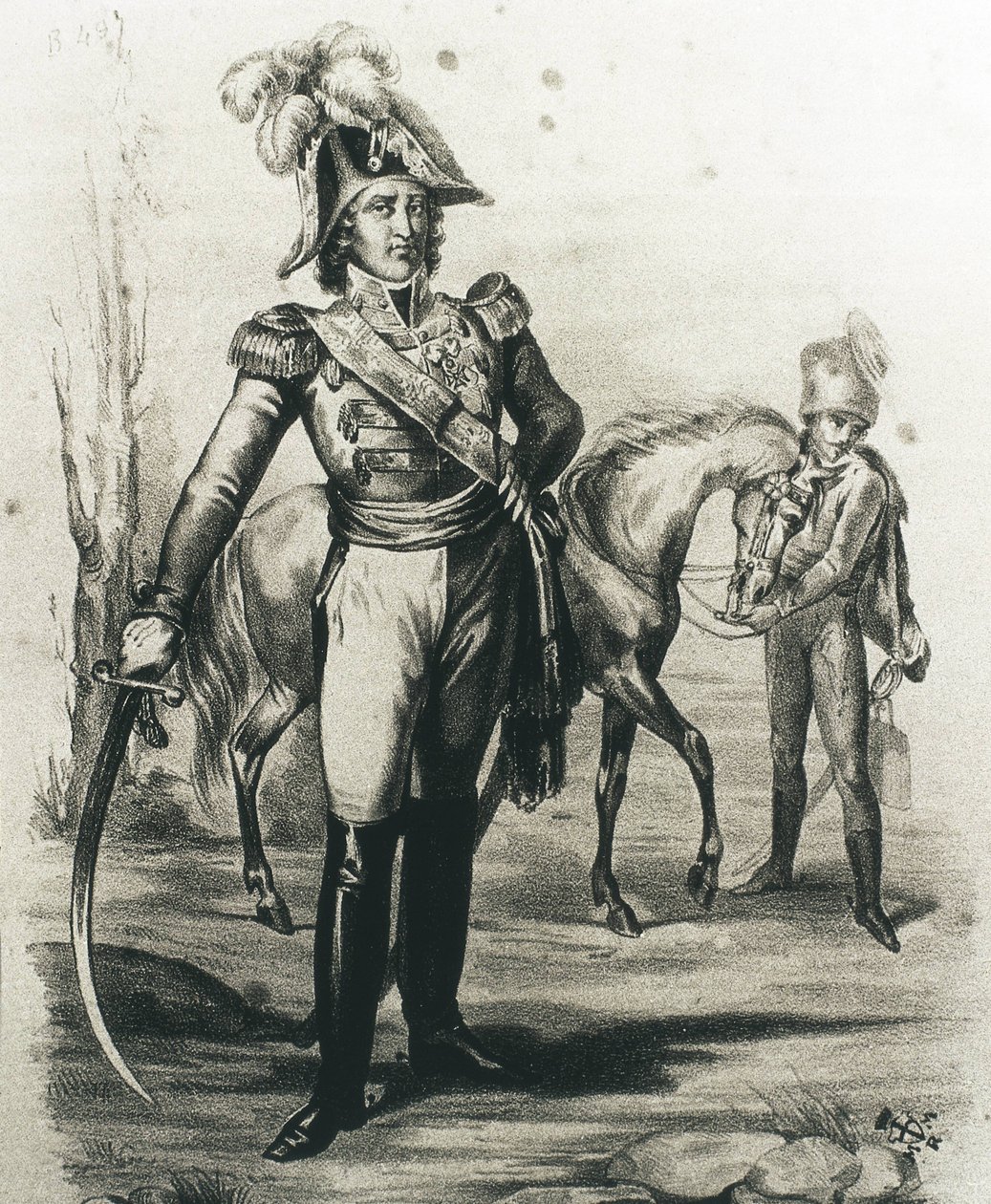 Joachim Murat (litografie) od C. Perrin